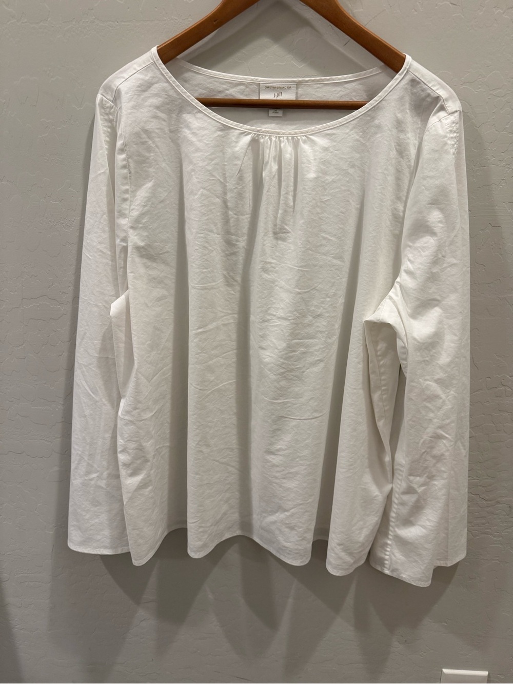 Christian Siriano for J.Jill White Flared Bell Sleeve Top Petite XL